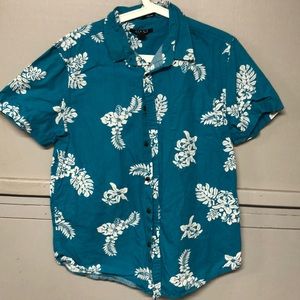 Forever 21 Blue Hawaiian Shirt